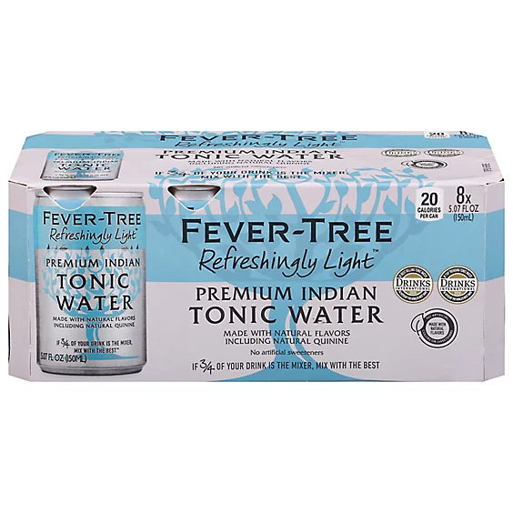 Fever Tree Refreshing Light Tonic Cans - 8pk