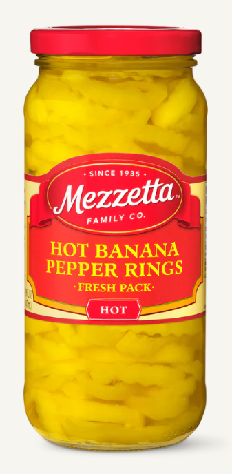 Mezzetta Hot Banana Pepper Rings 16oz