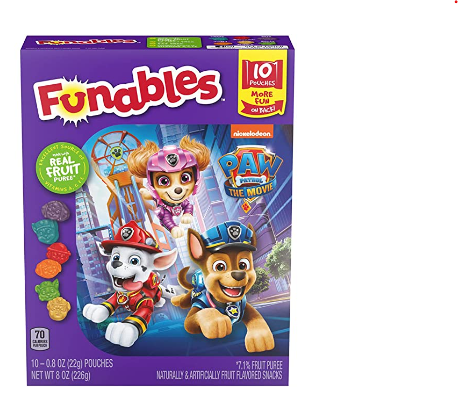 Funables Paw Patrol Fruit Flavored Snacks 10 ct