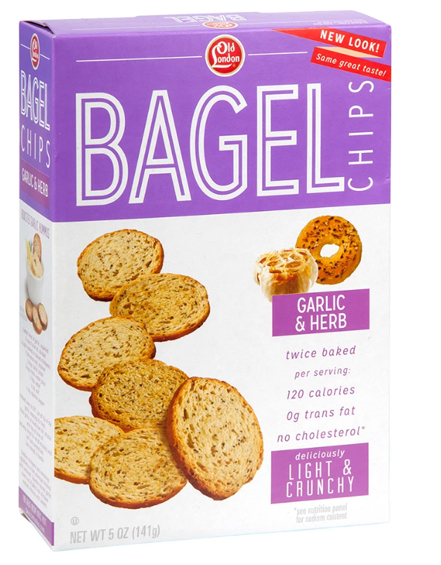 Old London Garlic & Herb Bagel Chips 5 oz