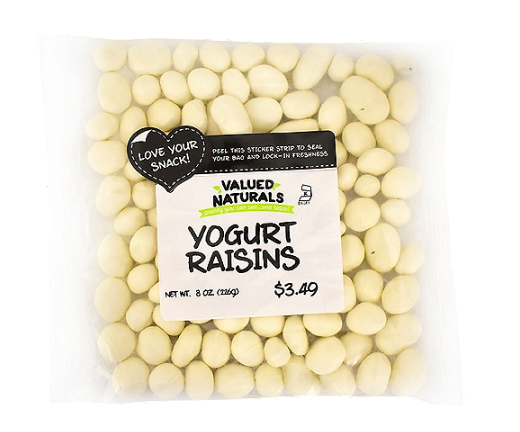 Valued Naturals Yogurt Covered Raisins x 8oz