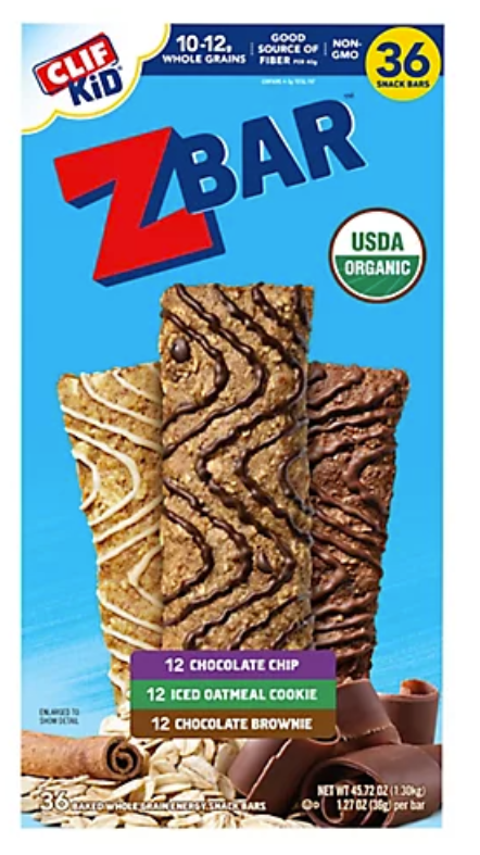 Clif Bar ZBar 45.72oz 36 Snack Bars