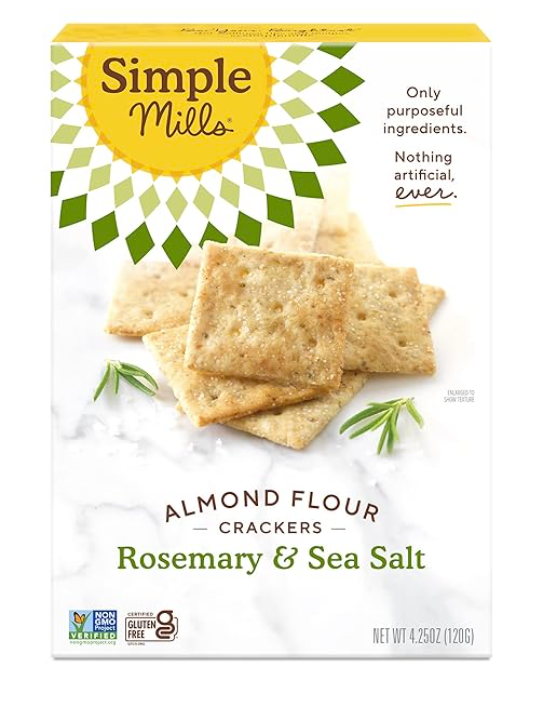 Simple Mills Rosemary & Sea Salt Almond Flour Crackers 4.25oz