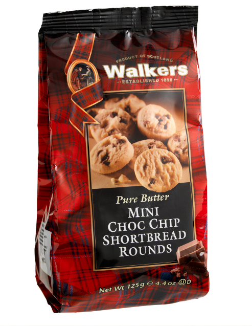 Walkers Mini Chocolate Chip Shortbread Rounds 4.4oz