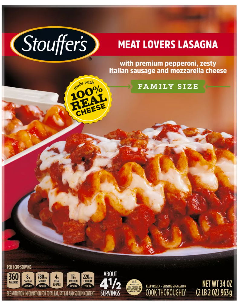 Stouffer's Meat Lovers Lasagna Large Family Size 3 lb 9 oz