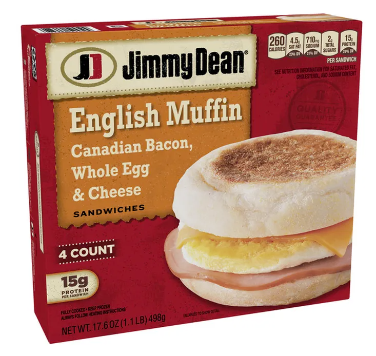 Jimmy Dean Canadian Bacon Egg White & Cheese Sandwich x 18 oz