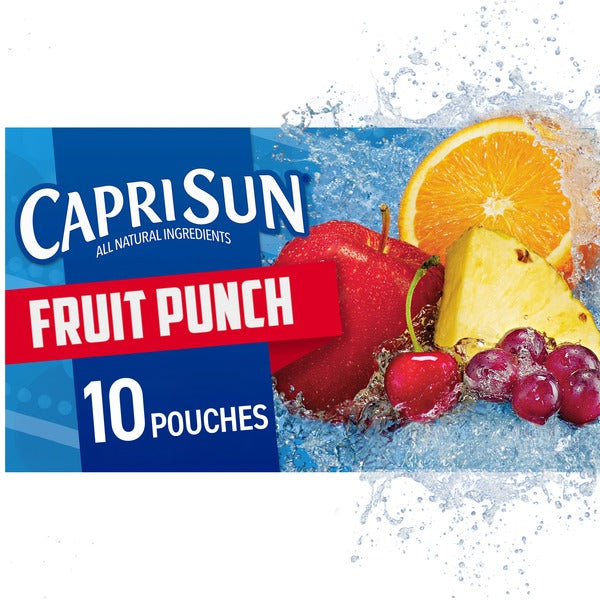 Capri Sun Fruit Punch Flavored Juice Drink Blend, 10 x 6floz