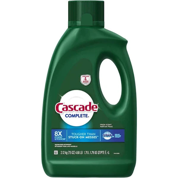 Cascade Complete Liquid Gel Fresh Dishwasher Detergent 75oz