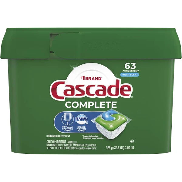 Cascade Complete Dishwasher Tabs Fresh Scent 63 ct