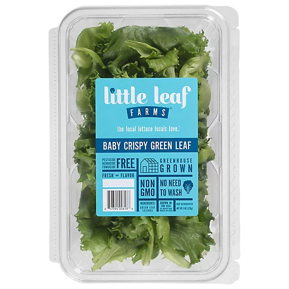 Lettuce, Little Leaf Farms Baby Green Leaf 8 oz.