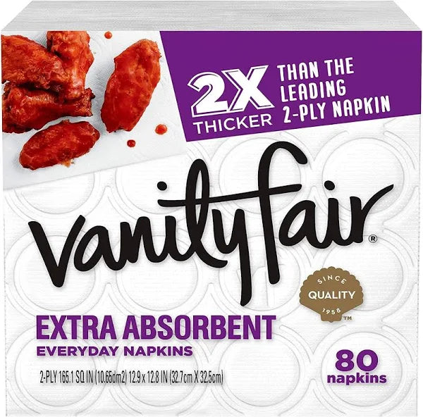 Vanity Fair Extra Absorbant Everyday Napkins 80 ct