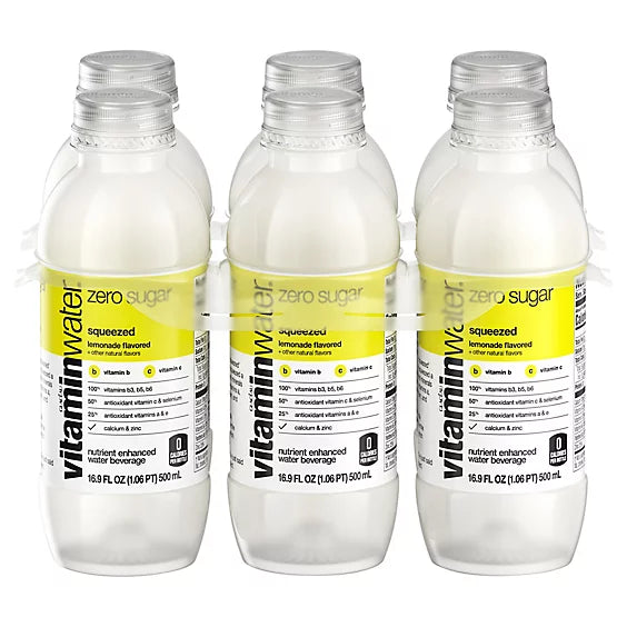 Vitamin Water Zero, Lemonade 16.9oz x 6 ct