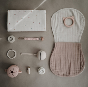 Burp Cloth, Blush/Fog