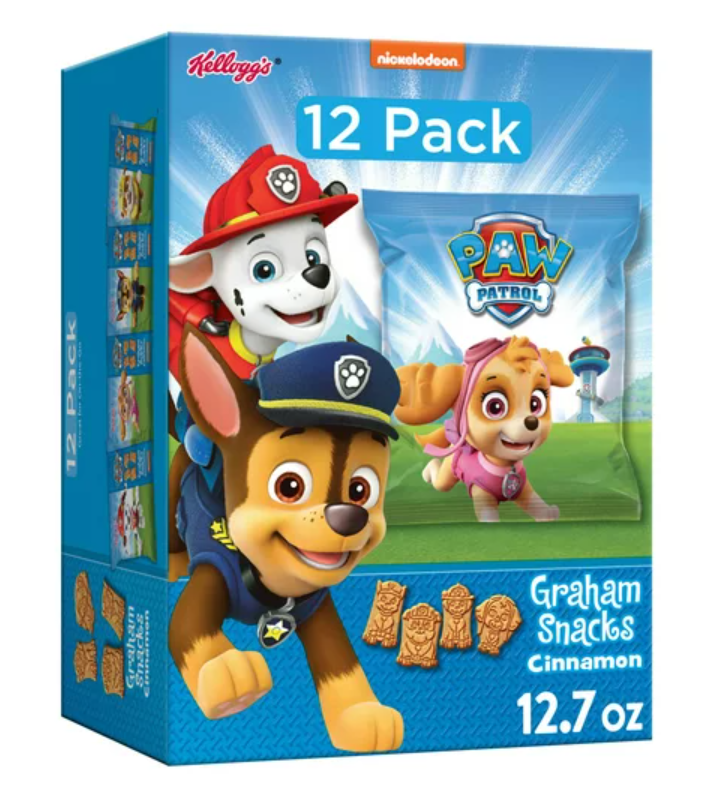 Kellogg's PAW Patrol Cinnamon Graham Snacks x 12 ct x 12.7 oz