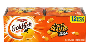 Pepperidge Farm Goldfish Flavor Blasted Crackers  Xtra Cheddar Snack Packs x 12 Count Multipack