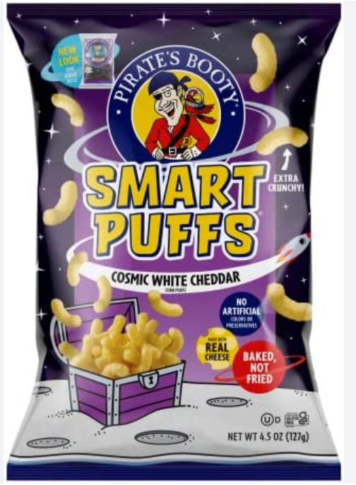 Pirate's Booty Smart Puffs White Cheddar x 4.5 oz