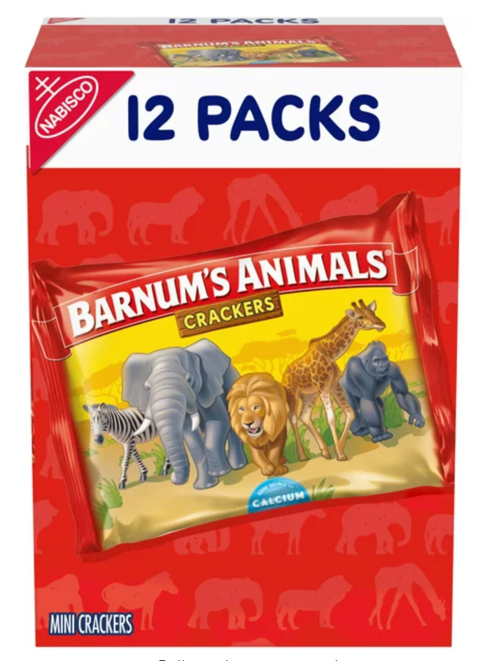 Barnum's Original Animal Crackers, 12 - 1 oz Snack Packs