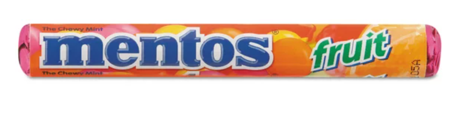 Mentos Chewy Mint Candy Roll, Fruit x 1.32 oz