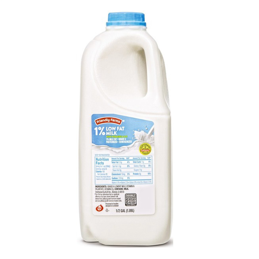 Market Basket 1% Milk x .5gal