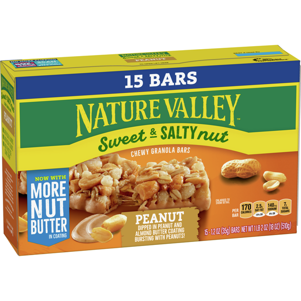 Nature Valley Sweet & Salty Chewy, Peanut Granola Bars x 15 ct