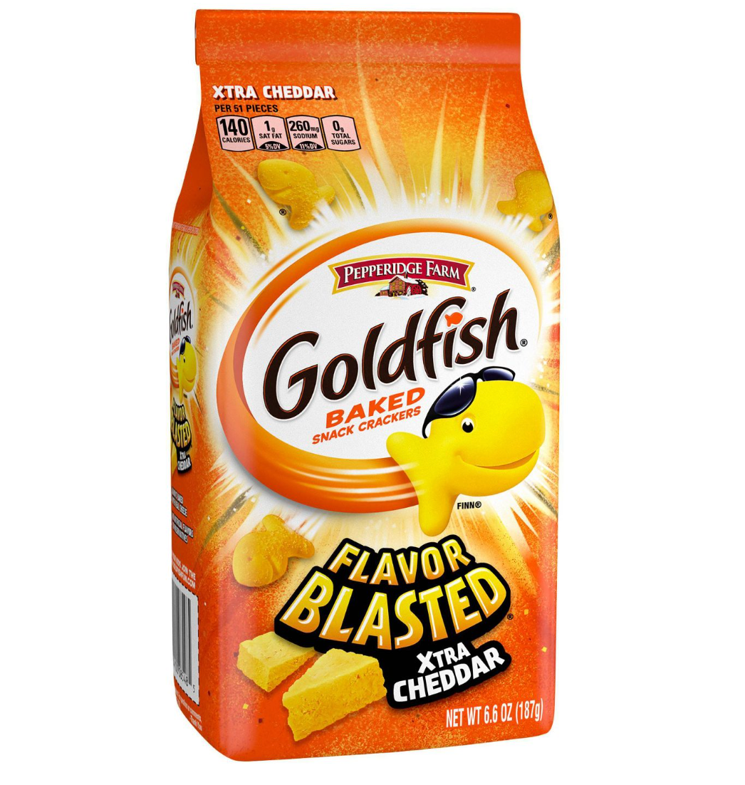 Pepperidge Flavor Blasted Xtra Cheddar Goldfish Crackers x 6.6oz