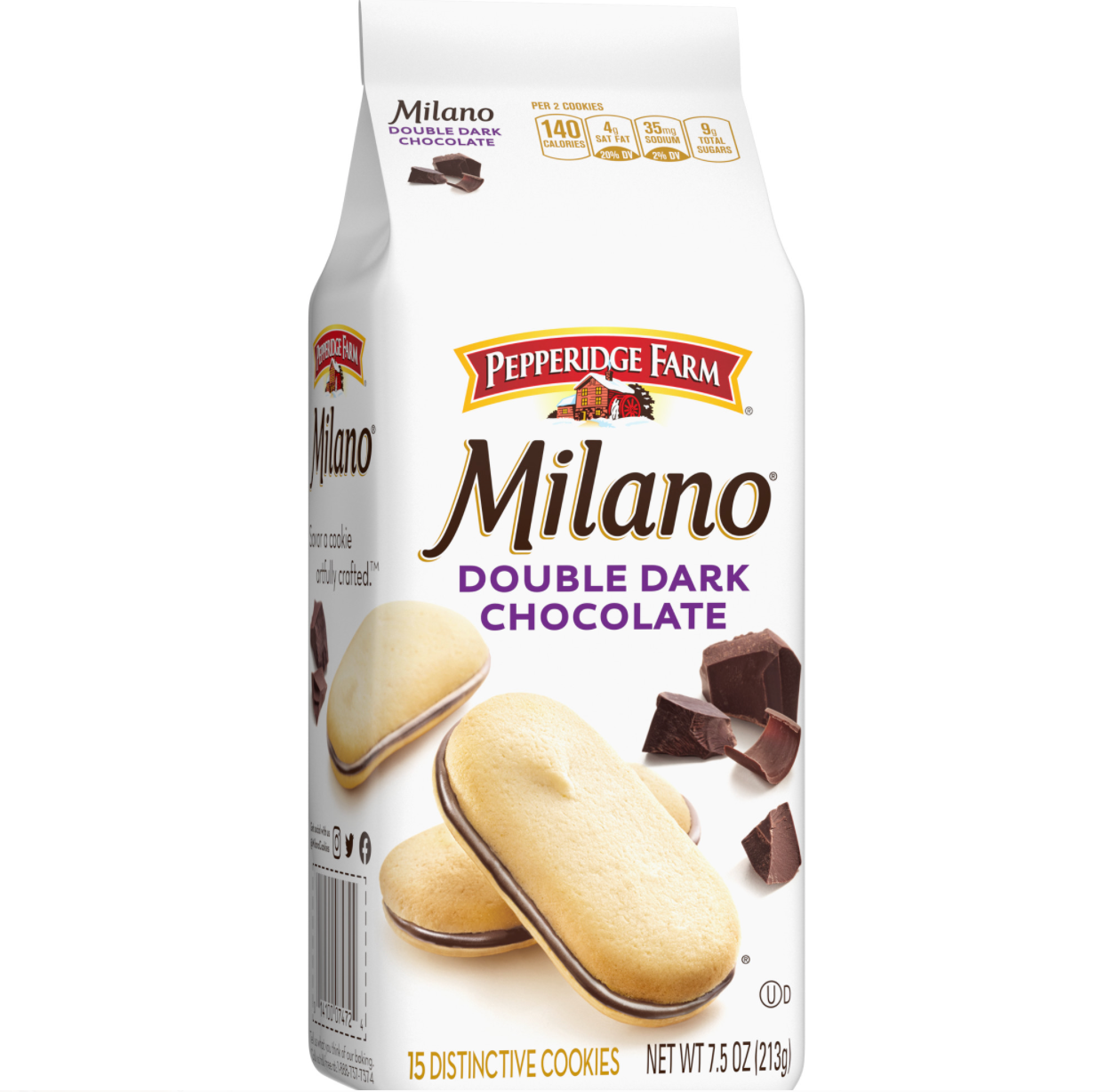 Pepperidge Farm Milano Double Dark Chocolate Cookies x 7.5oz