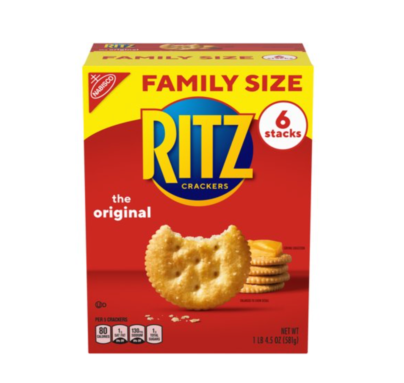 Ritz Original Crackers, Family Size x 20.5oz x 6 Stacks