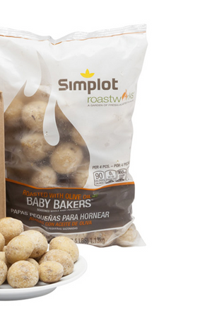 Roast Works Potato, Mini Whole Skin-on Seasoned Roasted Frozen Baby Bakers x 2.5lbs