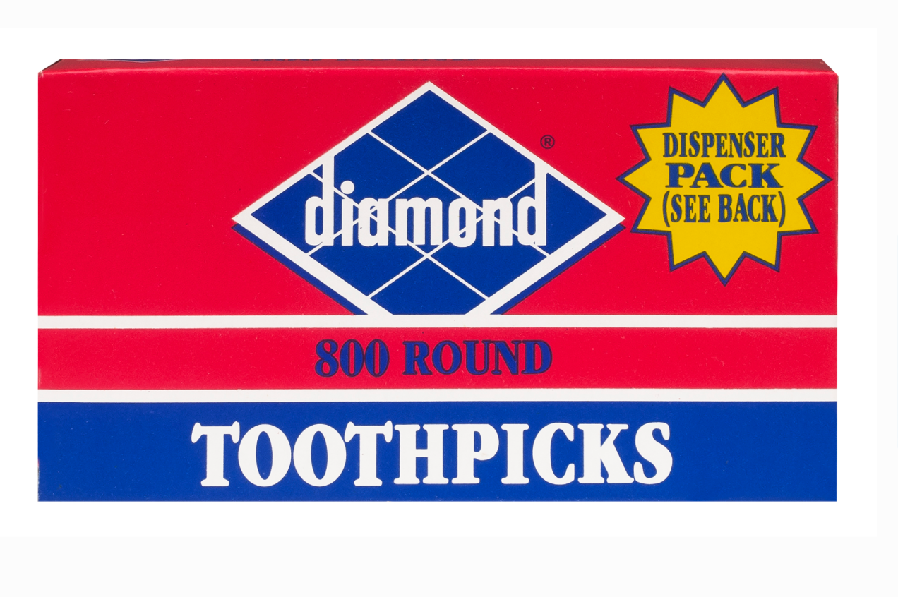 Diamond Round Toothpicks x 800ct