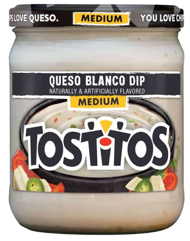 Tostitos Medium Dip Queso Blanco x 15oz