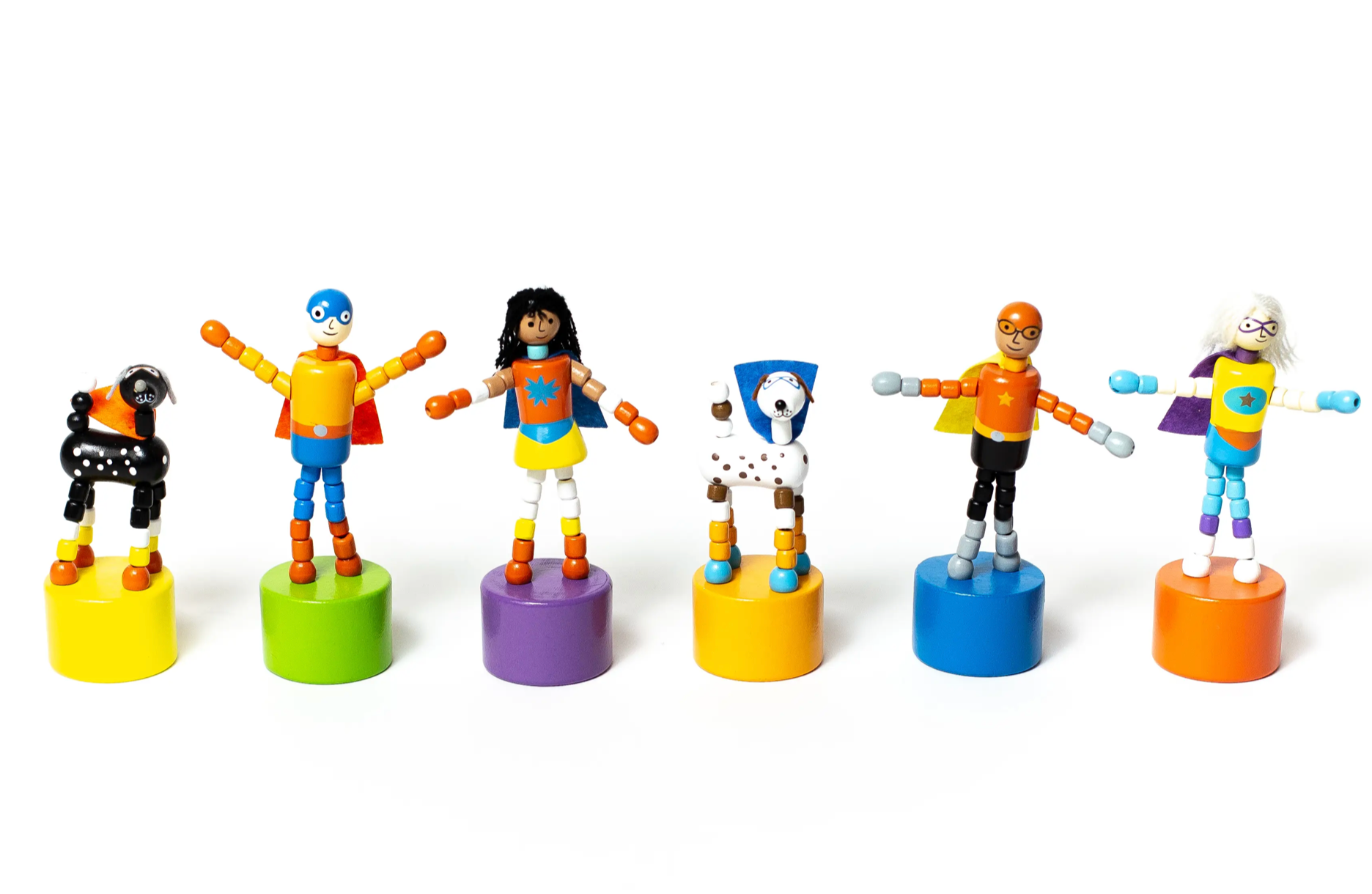 Super Hero Push Puppets Toy