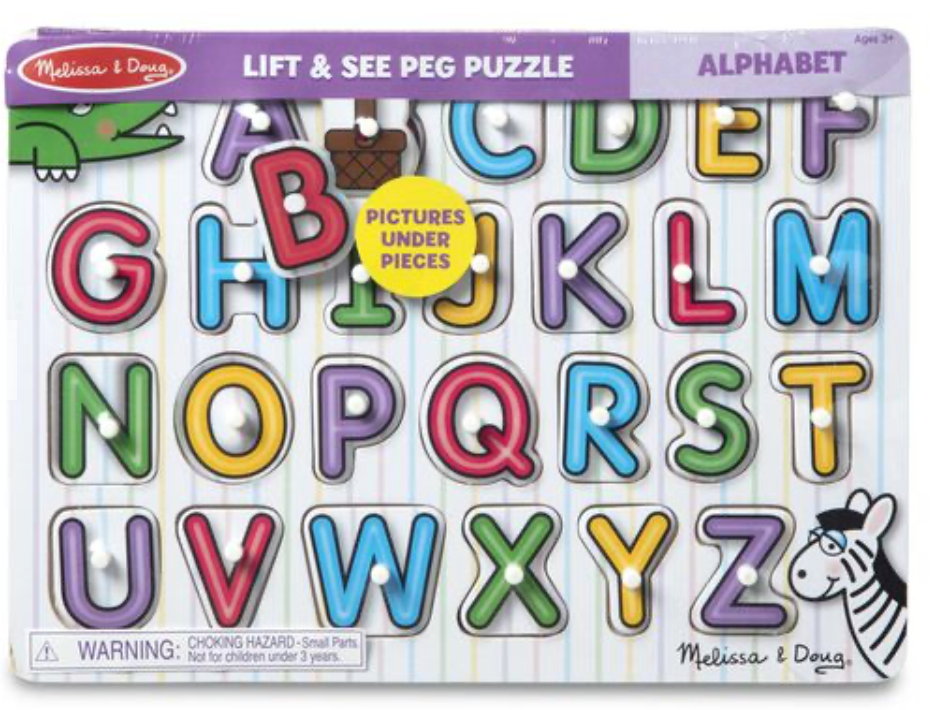 Melissa & Doug Lift & See Peg Puzzle - Numbers Toy