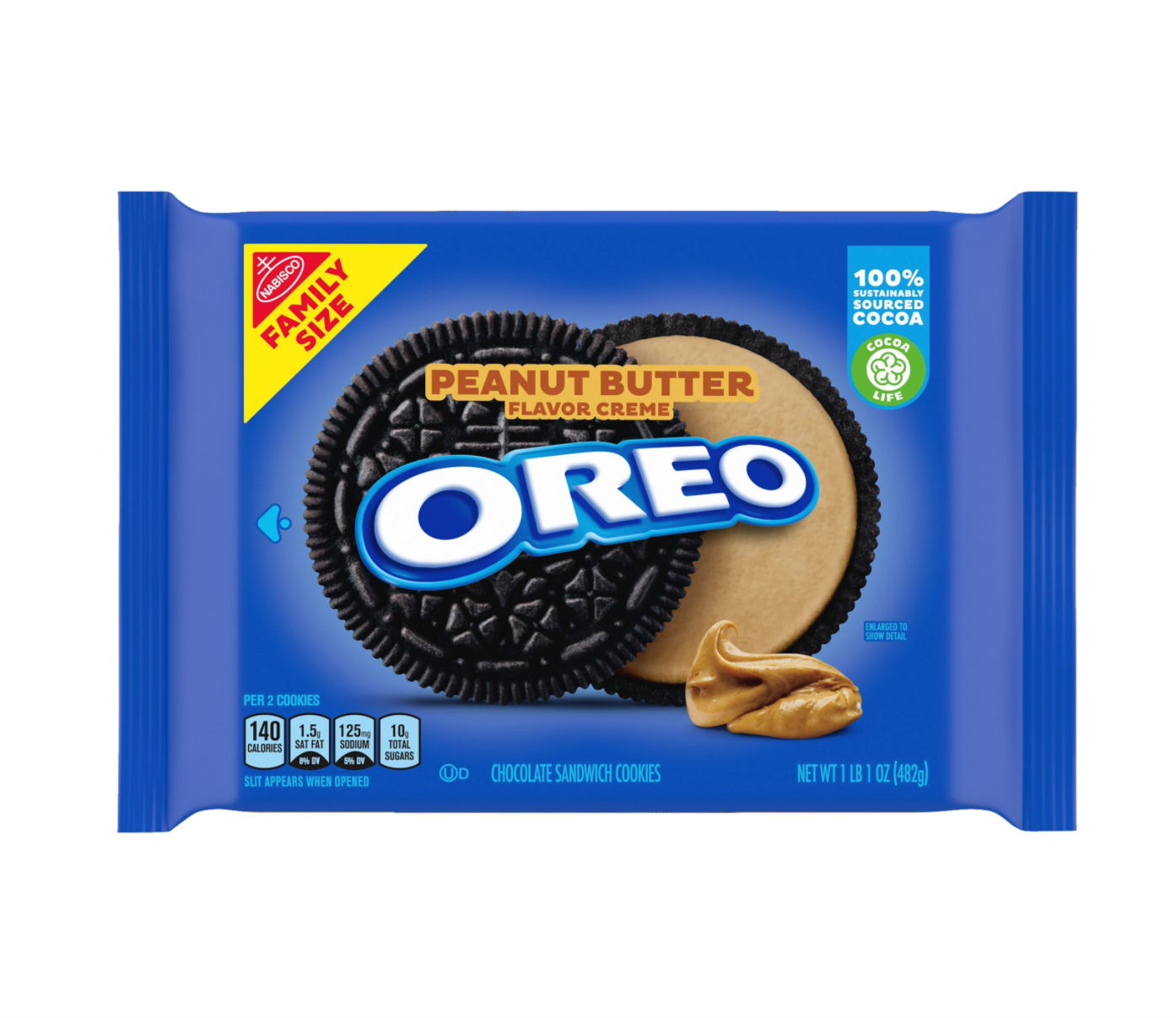 Nabisco Oreo Sandwich Cookies, Peanut Butter Flavored Creme x 17oz