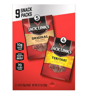 Jack Link's Mixed Variety Beef Jerky, 0.9 oz x 9 ct.