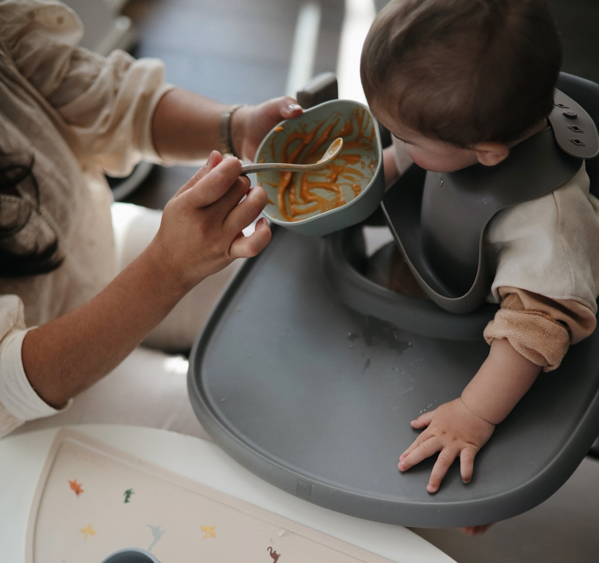 Silicone Baby Bib, Shifting Sand